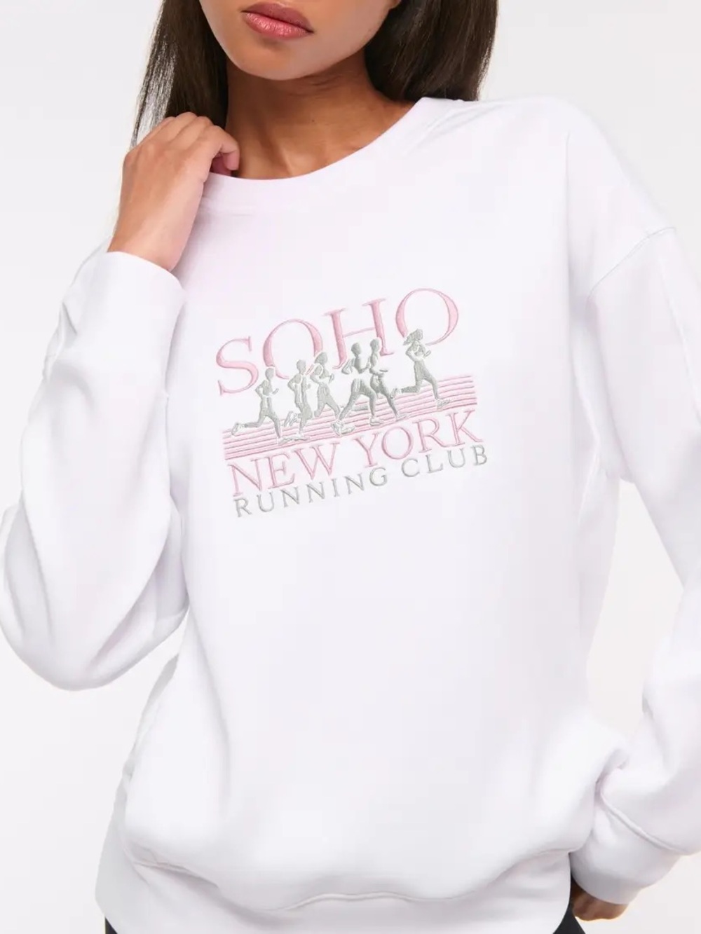 Abercrombie YPB NeoKnit SoHo Running Club Sweatshirt S NWT